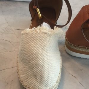 See By Chloe Glyn Canvas Flat Espadrille Sandal